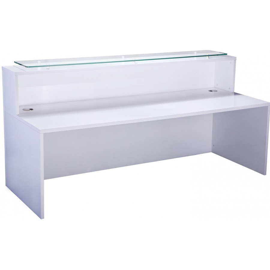 Gloss White 2200mm Reception Counter